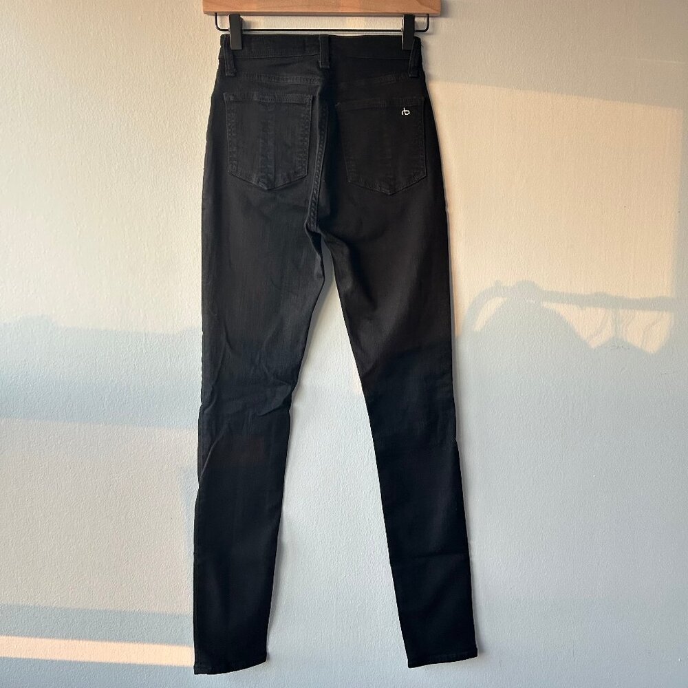 Rag & Bone Nina Skinny Jeans Women 24 Black High Rise - Picture 6 of 11